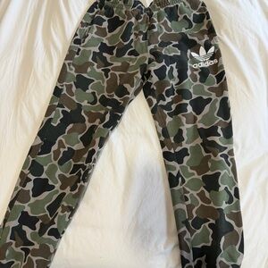 adidas Camo Track Joggers in Green, Black and Brown